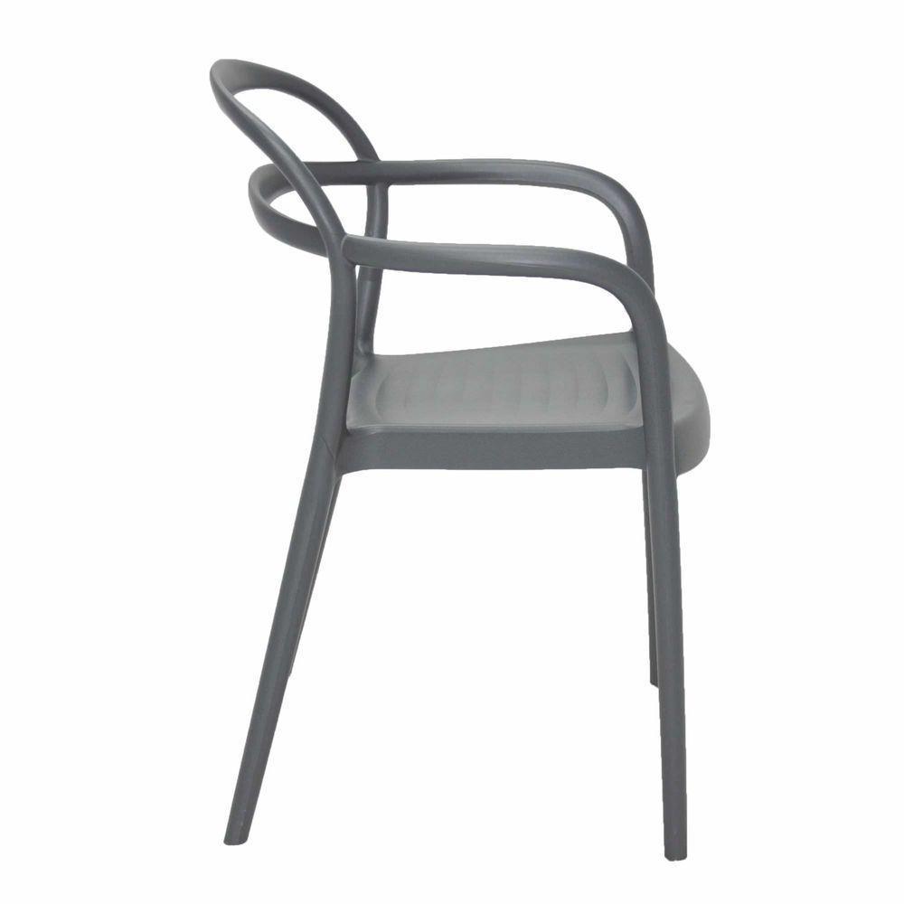Cadeira Tramontina Sissi Grafite Com Braços Em Polipropileno E Fibra De Vidro Tramontina - 5
