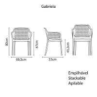 Cadeira Tramontina Gabriela Em Polipropileno E Fibra De Vidro Azul Navy Tramontina - 3