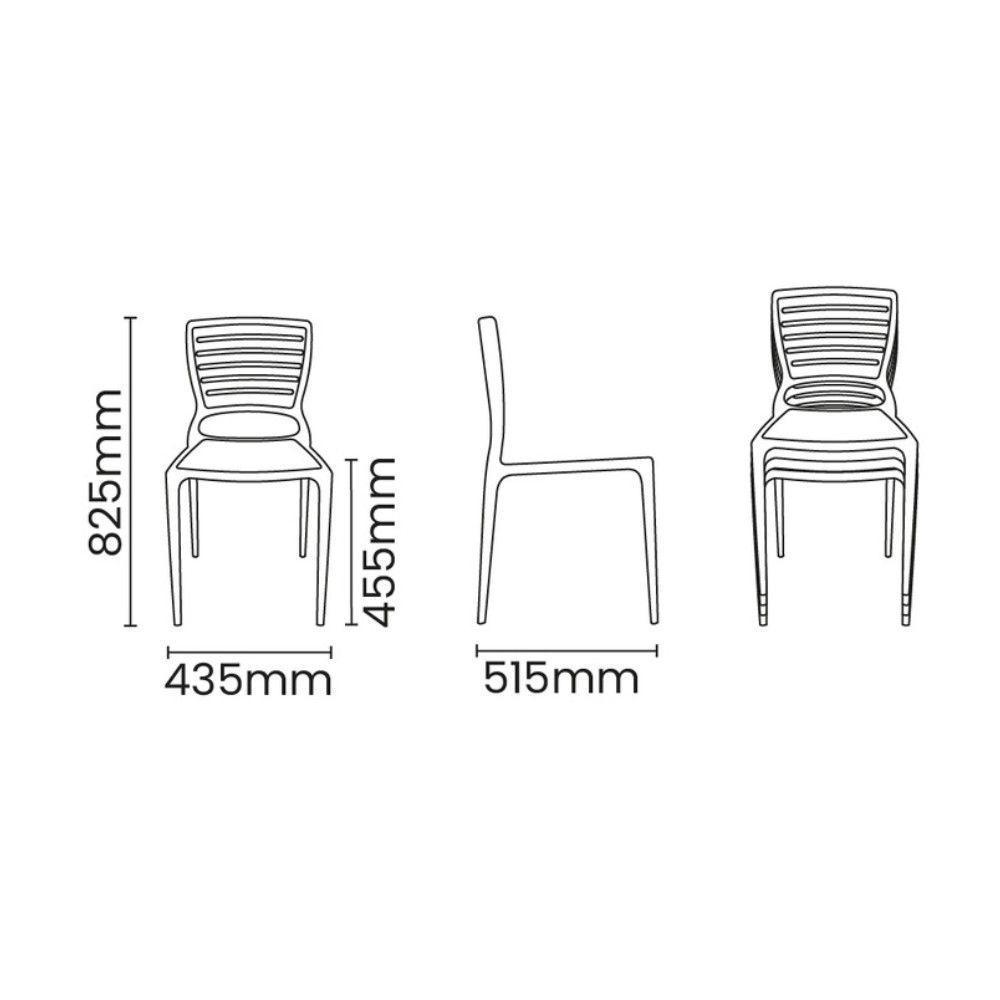 Cadeira Sofia Branca Tramontina Encosto Vazado Horizontal 92237/010 - 3