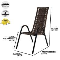 Conjunto Com 4 Cadeiras Canadá Em Fibra Sintética Argila - 3