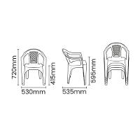 Cadeira Tramontina Iguape Basic Com Braços Em Polipropileno Preto Tramontina - 3