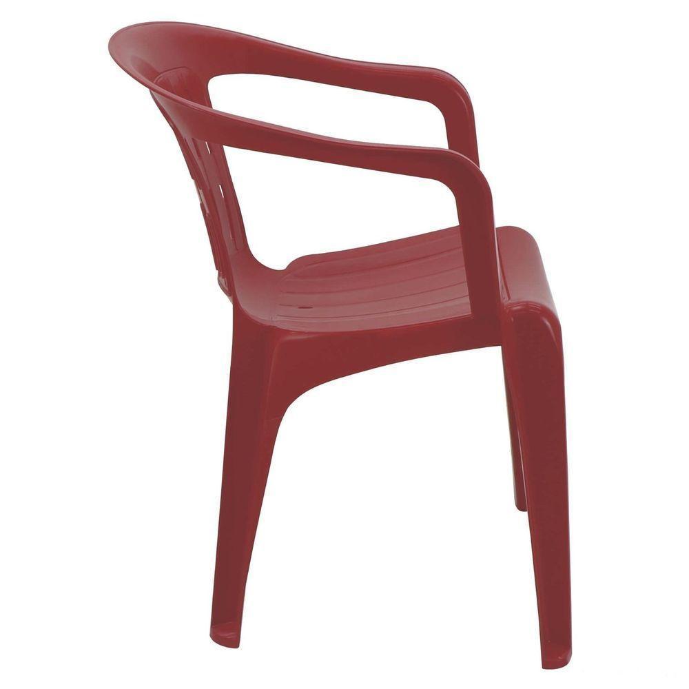 Cadeira Tramontina Atalaia Basic Com Braços Em Polipropileno Vermelho Tramontina - 4