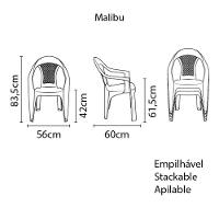Cadeira Tramontina Malibu Classic Com Braços Em Polipropileno Verde Tramontina - 6