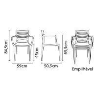 Cadeira Safira Com Braço Amarela Tramontina 92049/000 - 2