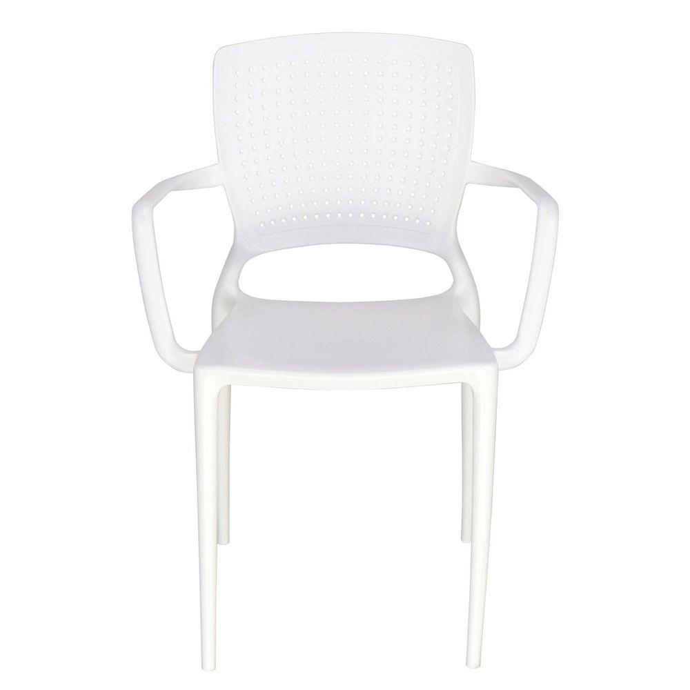 Cadeira Tramontina Safira Branco Em Polipropileno E Fibra De Vidro Com Braços Tramontina - 3