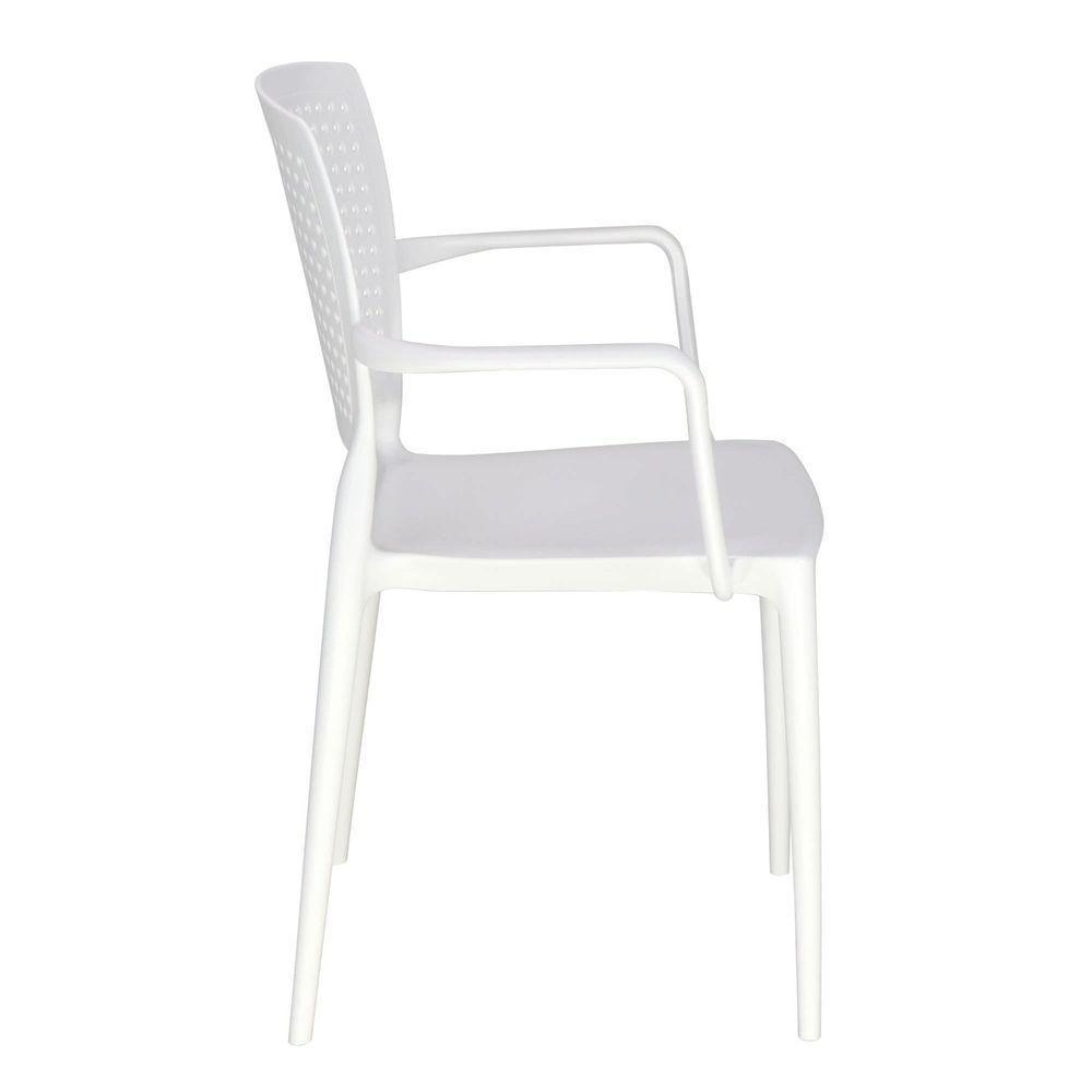 Cadeira Tramontina Safira Branco Em Polipropileno E Fibra De Vidro Com Braços Tramontina - 6