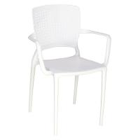Cadeira Tramontina Safira Branco Em Polipropileno E Fibra De Vidro Com Braços Tramontina - 1