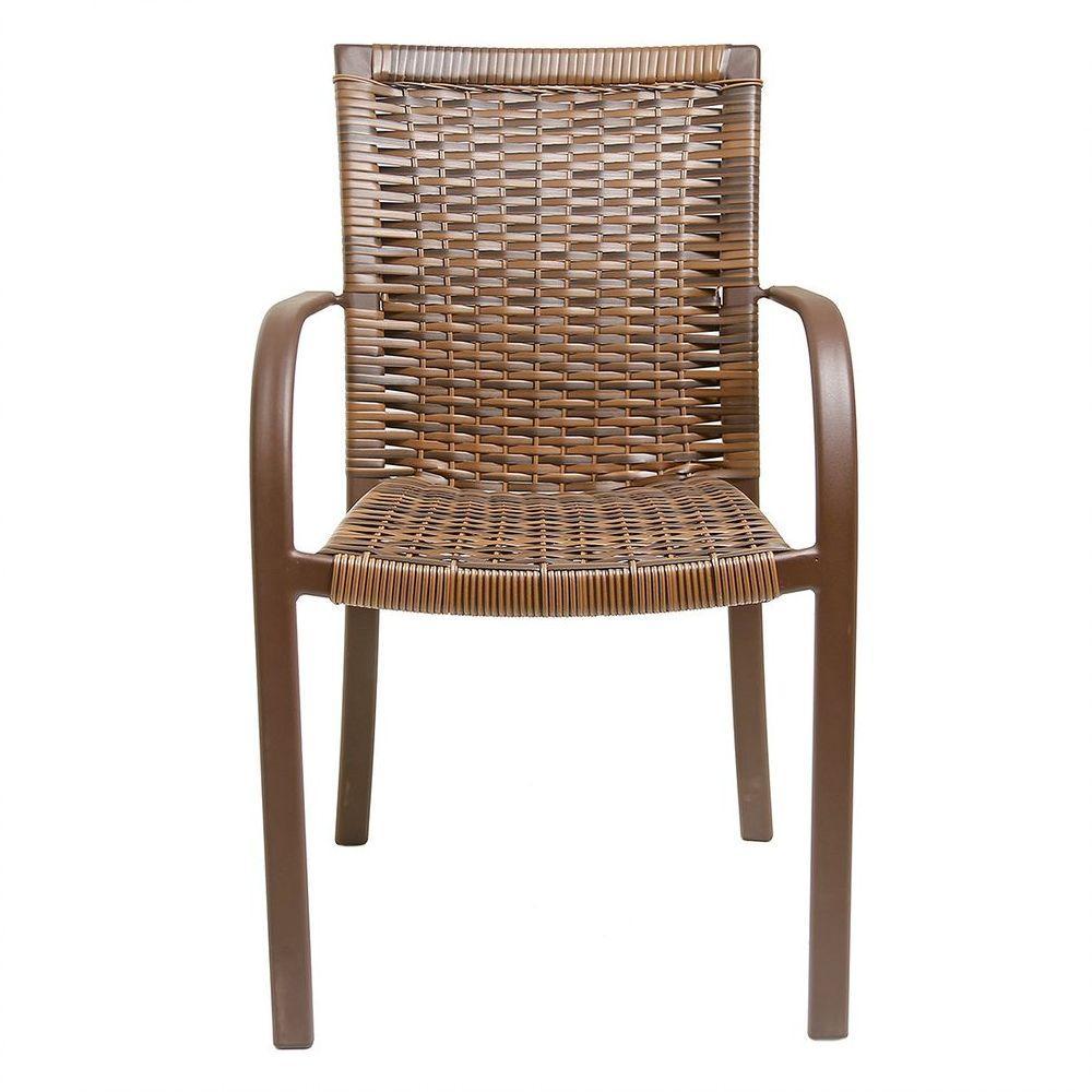 2 Cadeiras Argila, Alumínio Pintura Eletrostática Marrom - 4