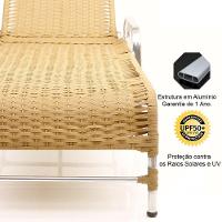 2 Espreguiçadeiras Esteira e 1 Mesa de Centro Garden Avelã - 2