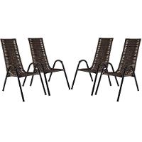 Conjunto Com 4 Cadeiras Canadá Argila Em Fibra Sintética - 1