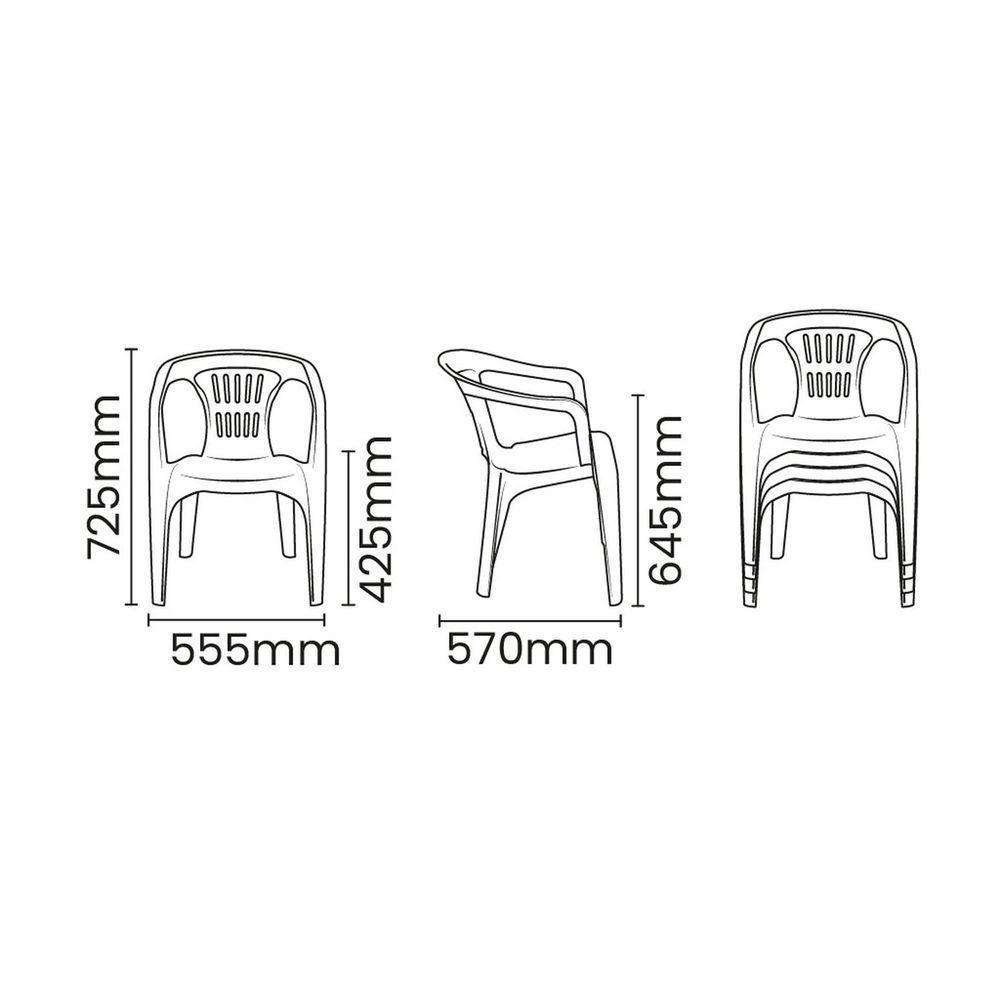 Cadeira Eco Tramontina Atalaia Em Polipropileno Preto Tramontina - 2