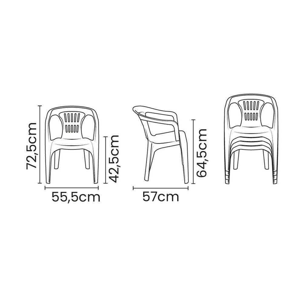 Cadeira Eco Tramontina Atalaia Em Polipropileno Preto Tramontina - 4