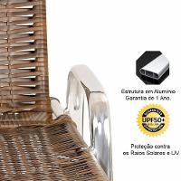 2 Espreguiçadeiras Esteira e 1 Mesa de Centro Garden Argila