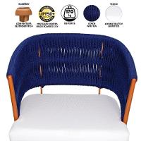 2 Poltronas Califórnia Em Alumínio Bronze, Corda Náutica - 3