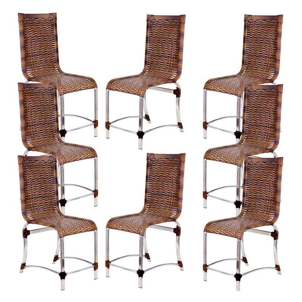 8 Cadeiras Haiti Em Alumínio Para Cozinha Piscina Edícula Argila - 1