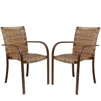 2 Cadeiras Ascoli Cor Cappuccino, Alumínio Pintura Eletrostática Marrom, área Interna E Externa - 1