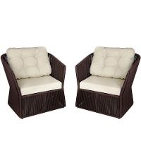 2 Poltronas Alumínio P/ Área Externa, Varanda, Jardim, Sala - 1