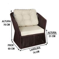 2 Poltronas Alumínio P/ Área Externa, Varanda, Jardim, Sala - 2