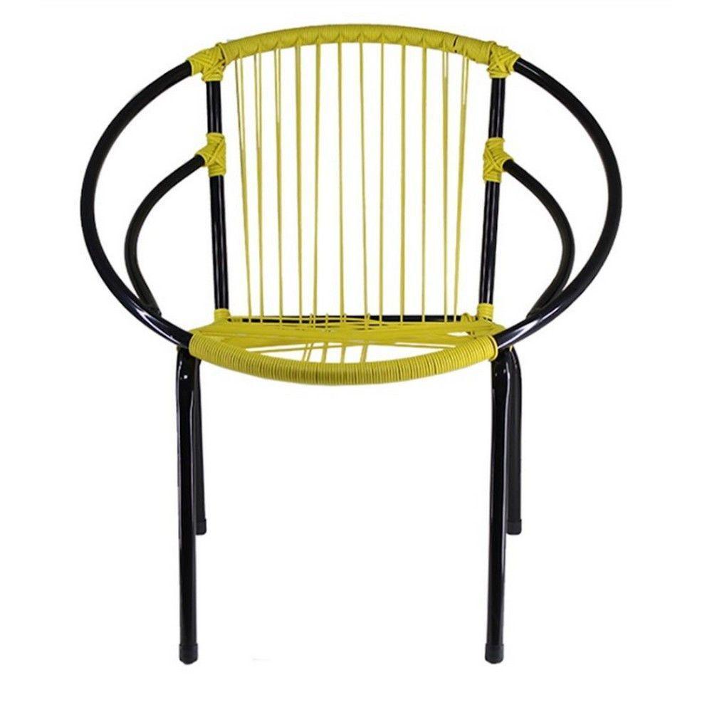 Kit 3 Cadeiras Eclipse Fibra Aço Acesse Móveis Amarelo - 5