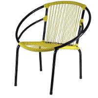 Kit 3 Cadeiras Eclipse Fibra Aço Acesse Móveis Amarelo - 1