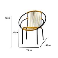 Kit 3 Cadeiras Eclipse Fibra Aço Acesse Móveis Amarelo - 2