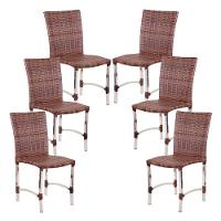6 Cadeiras Cannes Em Alumínio Para Cozinha Piscina Edícula Argila - 1
