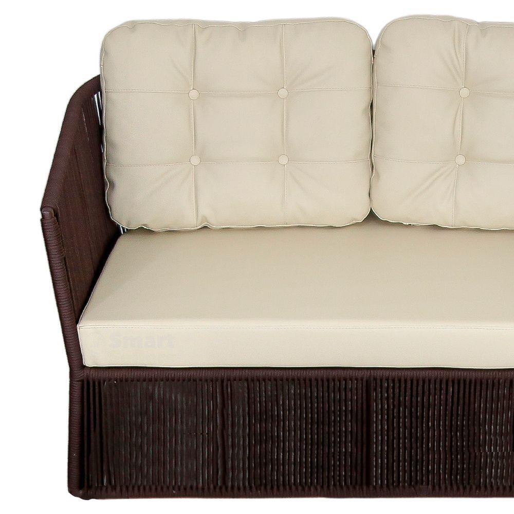 Kit 2 Poltronas, 1 Namoradeira Mesa Com Cumaru P/ Recepção - 4