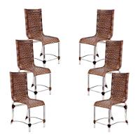 6 Cadeiras Haiti Em Alumínio Para Cozinha Piscina Edícula Argila - 1