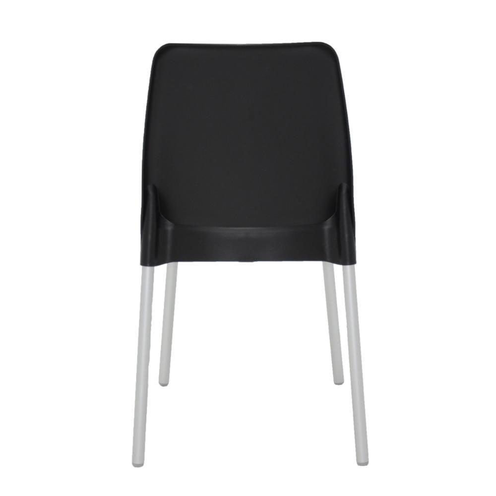 Cadeira Tramontina Vanda Summa Preto Com Pernas De Aluminio - 2