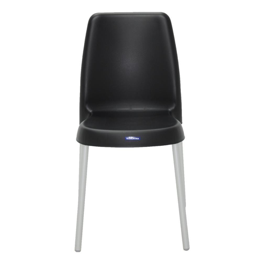 Cadeira Tramontina Vanda Summa Preto Com Pernas De Aluminio - 6