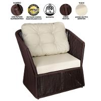 2 Poltronas Com Mesa, Alumínio, Estofado P/ Sala, Recepção - 13