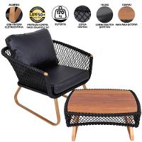 2 Poltronas Com Mesa Bronze P/ Varanda, Edícula - 4