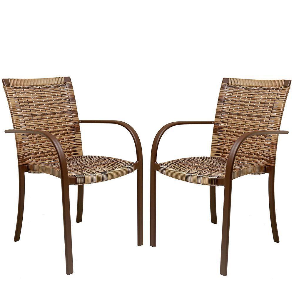 2 Cadeiras Ascoli Cor Cappuccino, Alumínio Pintura Eletrostática Marrom, área Interna E Externa - 1