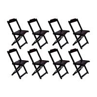 Kit 8 Cadeiras De Madeira Dobravel Marrom - Marrom - 1