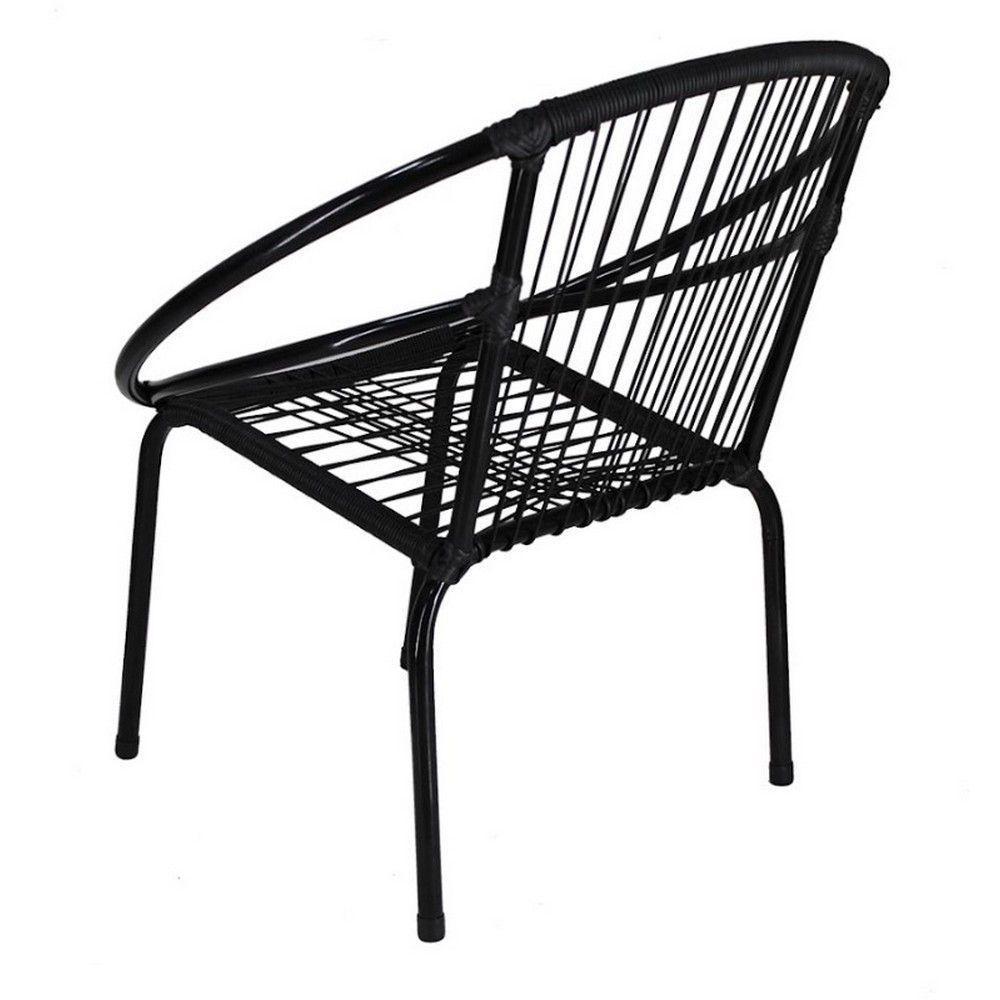 Kit 3 Cadeiras Eclipse Fibra Aço Acesse Móveis Preto - 5