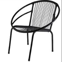 Kit 3 Cadeiras Eclipse Fibra Aço Acesse Móveis Preto - 1