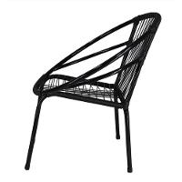 Kit 3 Cadeiras Eclipse Fibra Aço Acesse Móveis Preto - 3