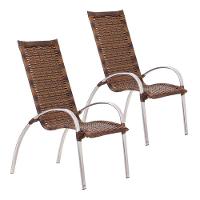 2 Cadeiras Descanso Garden Em Alumínio Para Área Jardim E Piscina Argila - 1