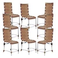 8 Cadeiras Haiti Em Alumínio Para Cozinha Piscina Edícula Capuccino - 1