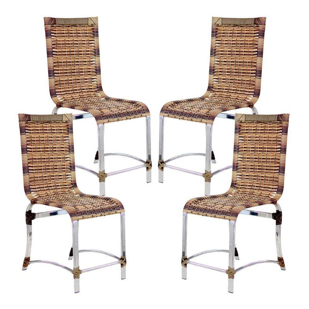 4 Cadeiras Haiti Em Alumínio Para Cozinha Piscina Edícula Capuccino - 2