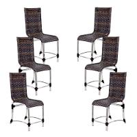 6 Cadeiras Haiti Em Alumínio Para Cozinha Piscina Edícula Pedra Ferro - 1