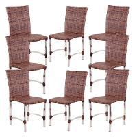8 Cadeiras Cannes Em Alumínio Para Cozinha Piscina Edícula Argila - 1
