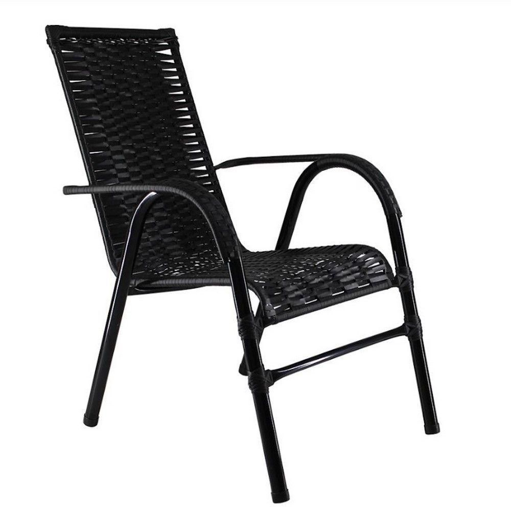 Kit 4 Cadeiras Bela Fibra Sintética Aço Acesse Móveis Preto - 2