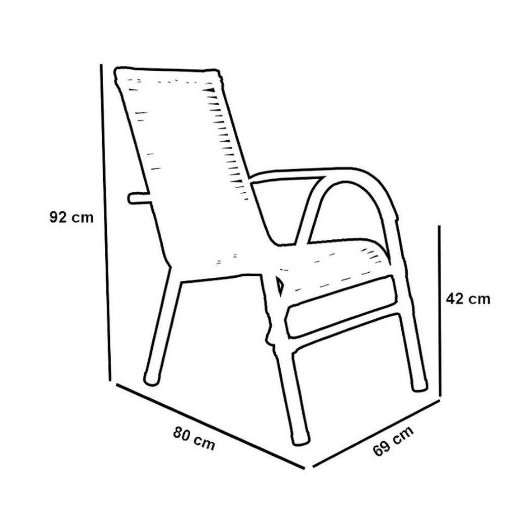 Kit 4 Cadeiras Bela Fibra Sintética Aço Acesse Móveis Preto - 3