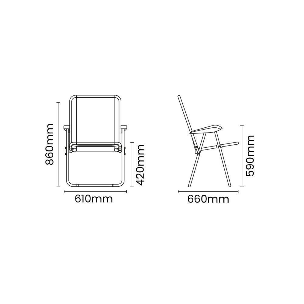 Cadeira De Praia Tramontina Com Assento Roxo - 3