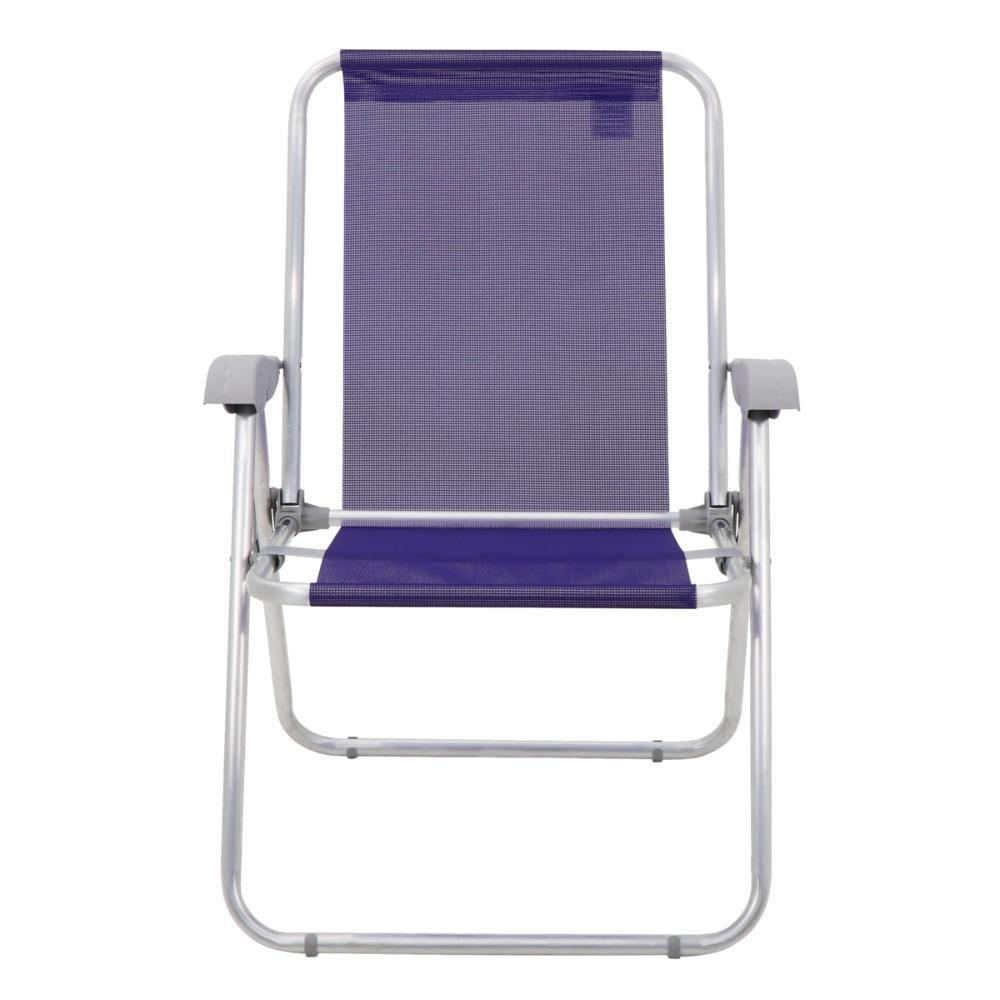 Cadeira De Praia Tramontina Com Assento Roxo - 7