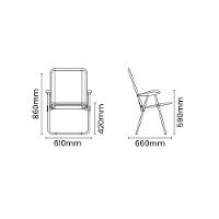 Cadeira De Praia Tramontina Com Assento Roxo - 5