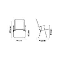 Cadeira De Praia Tramontina Com Assento Roxo - 7