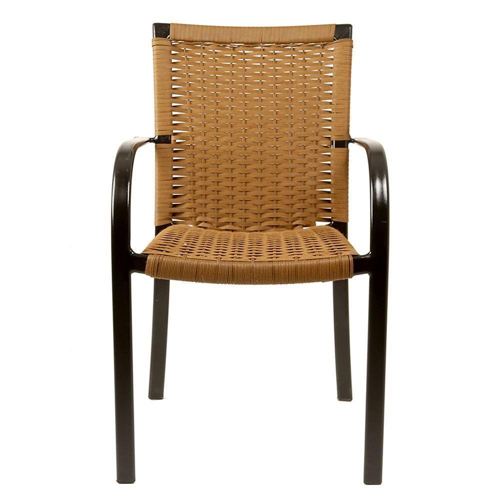 2 Cadeiras Ascoli Cor Oliva Estonado, Alumínio Pintura Eletrostática Preta, área Interna E Externa - 3