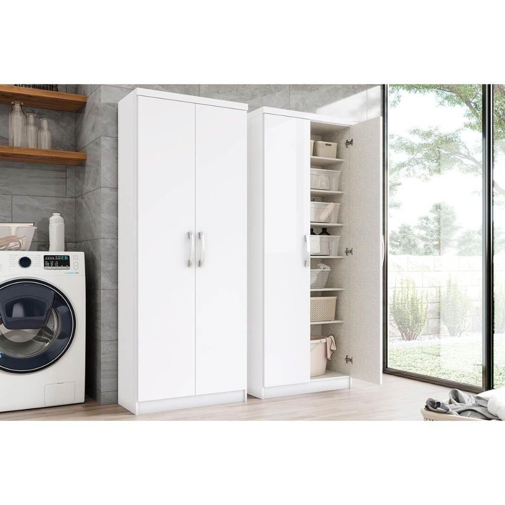Armário Multiuso Lavanderia Margarida c/ 2 Portas Branco - Henn - 1